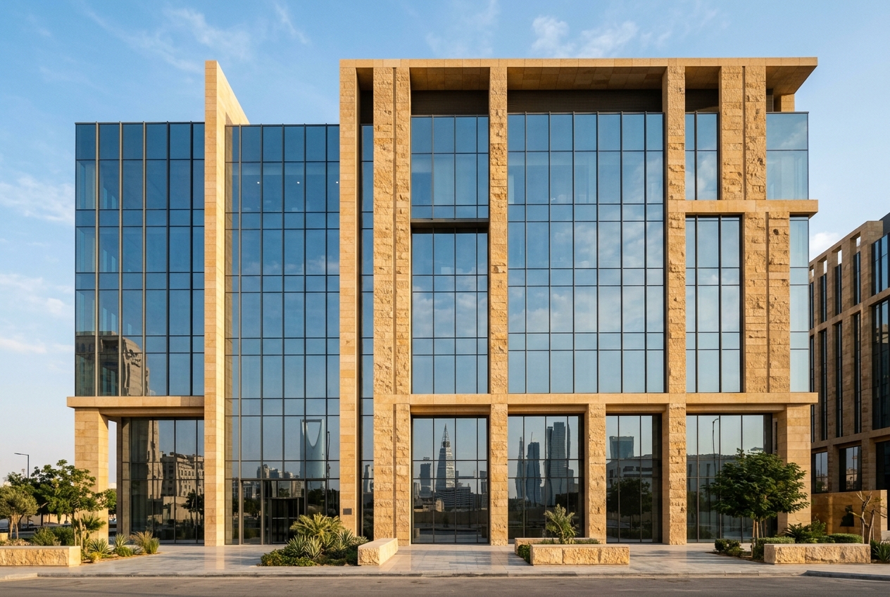 تنظيف واجهات المباني الحجرية والزجاجية بالرياض